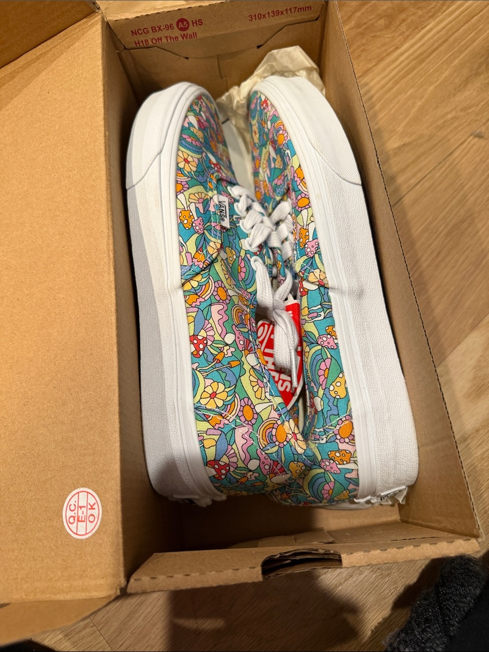 Womens Floral Canvas Lace-Up Sneakers in Multi-Color